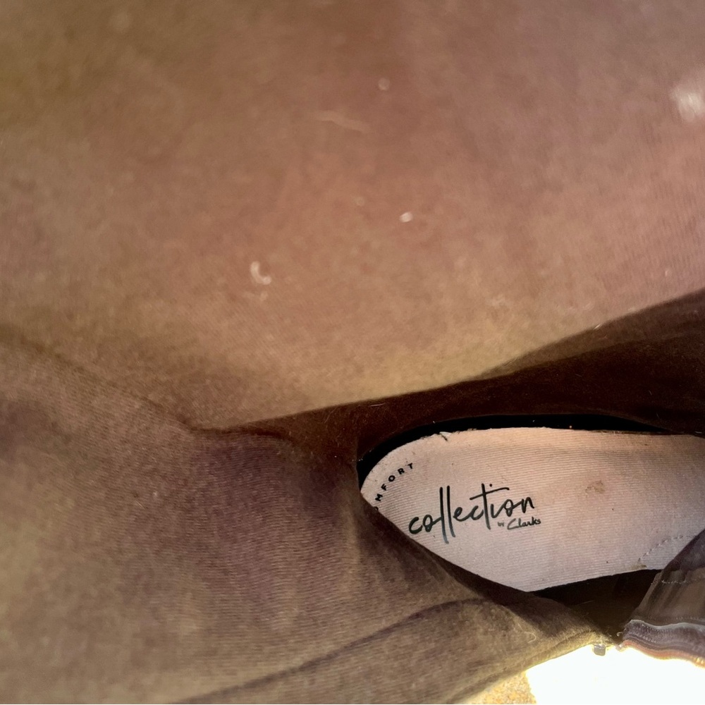 Clarks Black Heeled Boots Elegant and Minimalist - Picture 5 of 9